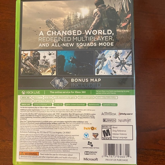 Xbox 360 Call of Duty Ghosts video game - Picture 2 of 3